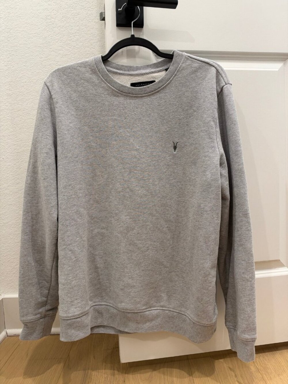 AllSaints Ramskull Crewneck Sweatshirt, Men's L, Grey